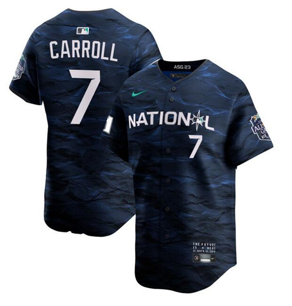 Men's Arizona Diamondbacks #7 Corbin Carroll 2023 All-star Royal Stitched Baseball Jersey